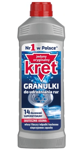 Udrażniacz do rur w granulkach KRET 800g