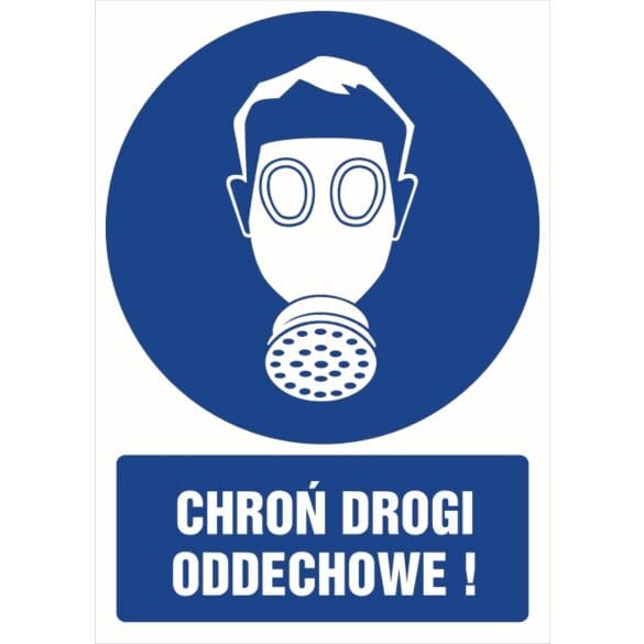 Znak Chroń drogi oddechowe, płyta