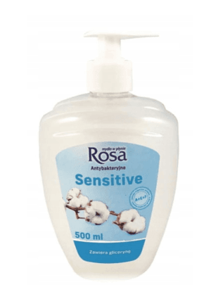 Mydło w płynie antybaktryjne ROSA 500ML BIAŁE SENSITIVE