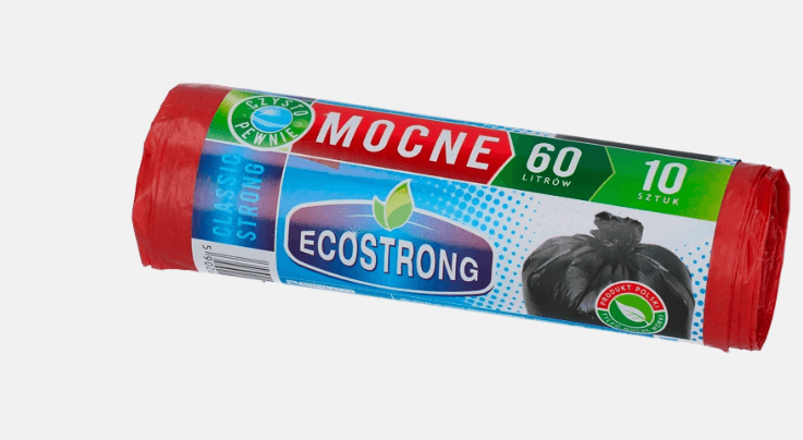 Worki na śmieci 60l/ 50szt ECOSTRONG MOCNE LDPE czerwone