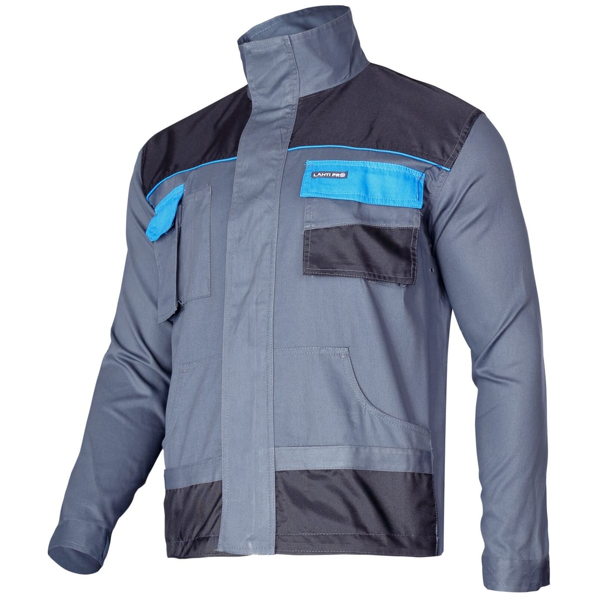 Bluza robocza L40405 bawełniana, szaro-niebieska