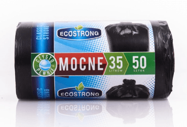 Worki na śmieci 35l/ 50szt ECOSTRONG MOCNE HDPE czarne