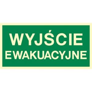 Znak Wyjście ewakuacyjne 150X300 AA001CEPS płyta