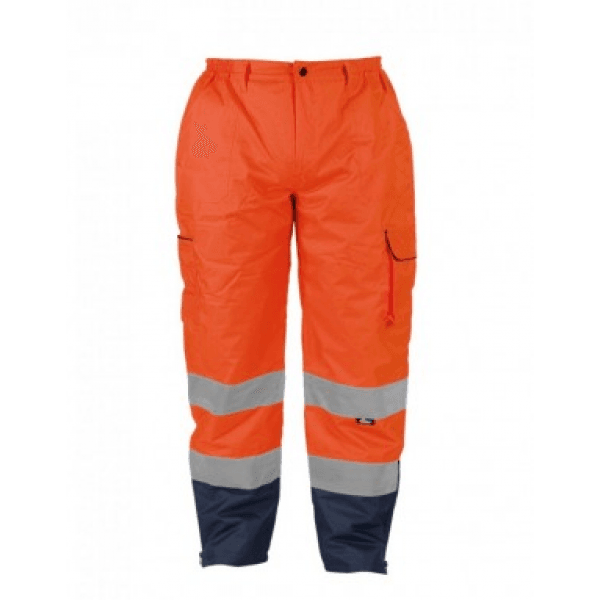 Spodnie robocze do pasa ostrzegawcze WIZWELL VWJK187 pomarańczowe 3XL