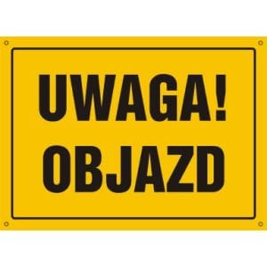 Uwaga objazd OA002