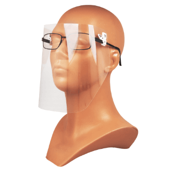 Przyłbica ochronna COMFORT PROTECTIVE VISOR do doczepiania do okularów dół