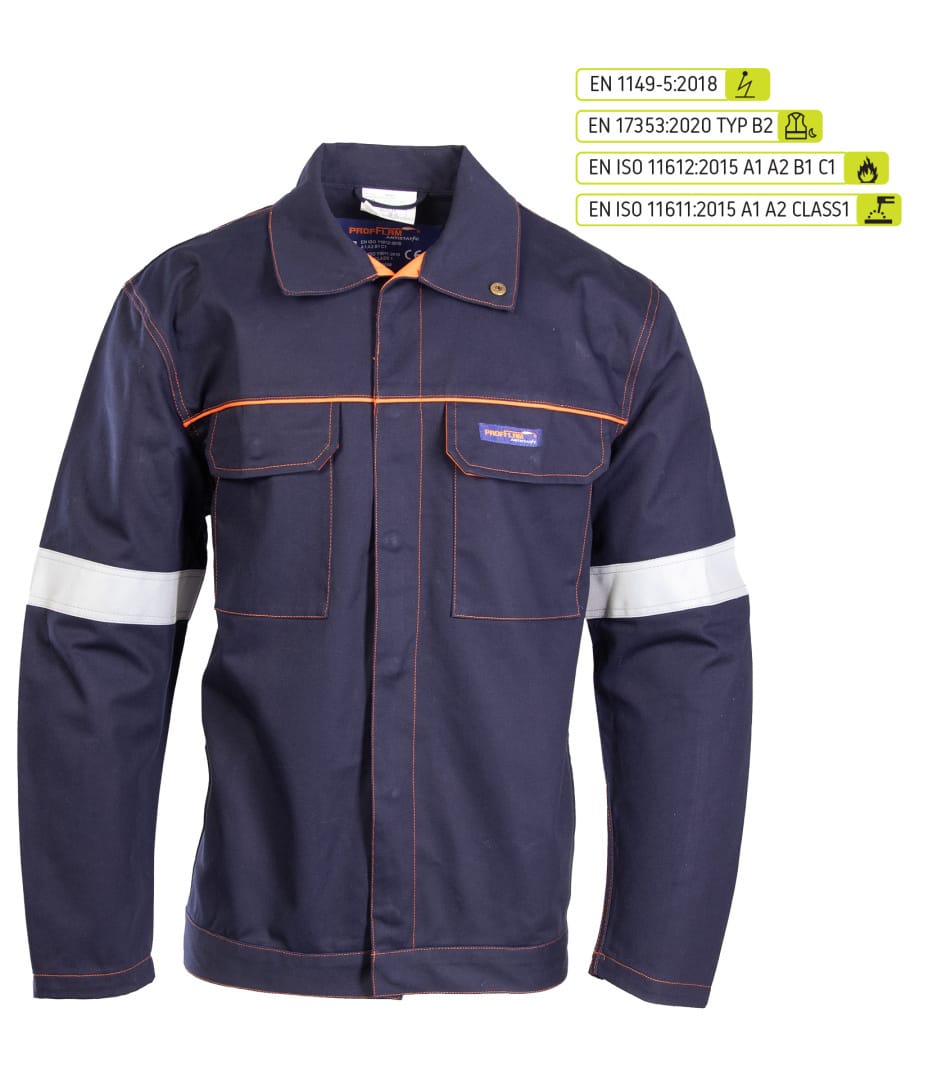 Bluza robocza PROFLAM ANTISTATIC PROF1 100%bawełna”58″