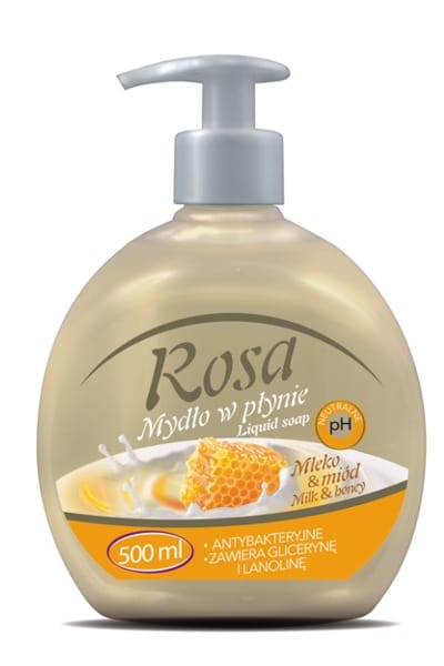 Mydło w płynie kremowe ROSA 500ML DOZOWNIK MLEKOiMIÓD