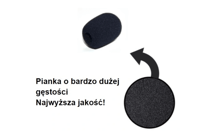 Nakładka na mikrofon czarna