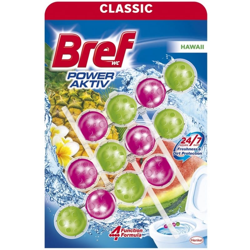 Kostka WC BREF POWER ACTIVE 3X50G HAWAII