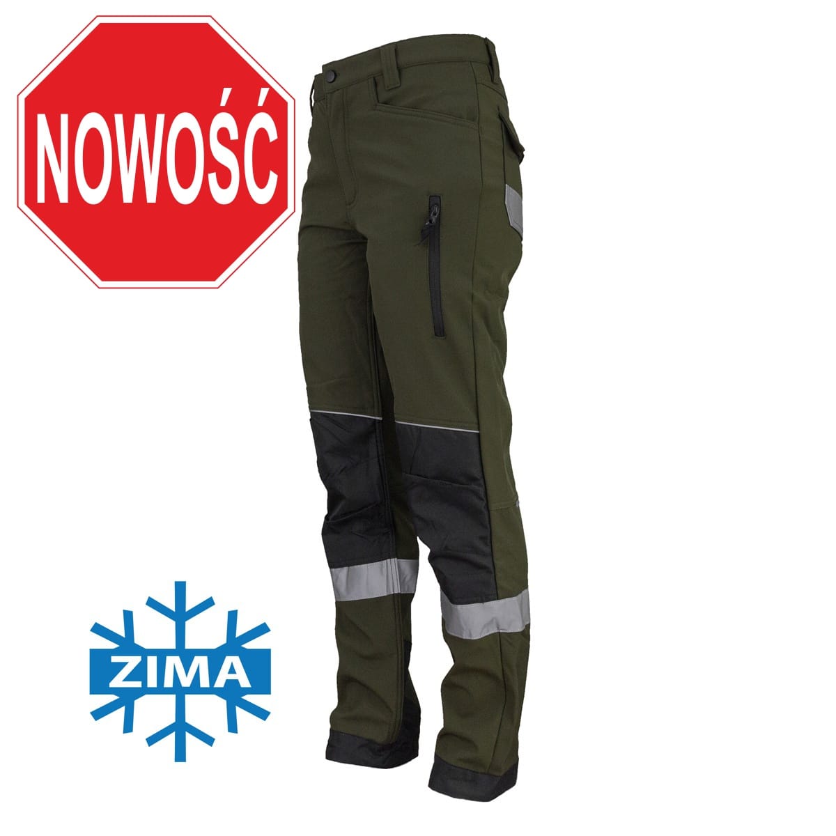 Spodnie robocze ocieplane URG_753 khaki