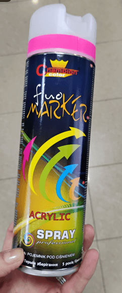 Farba fluorescencyjna CHAMPION 500ML różowa neonowa w sprayu
