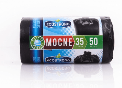 Worki na śmieci 35l/ 50szt ECOSTRONG MOCNE LDPE czarne