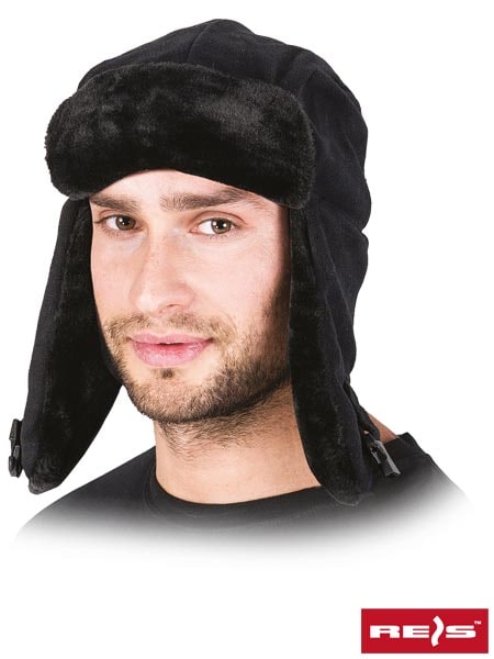 Czapka uszanka CZOPAPAB czarna