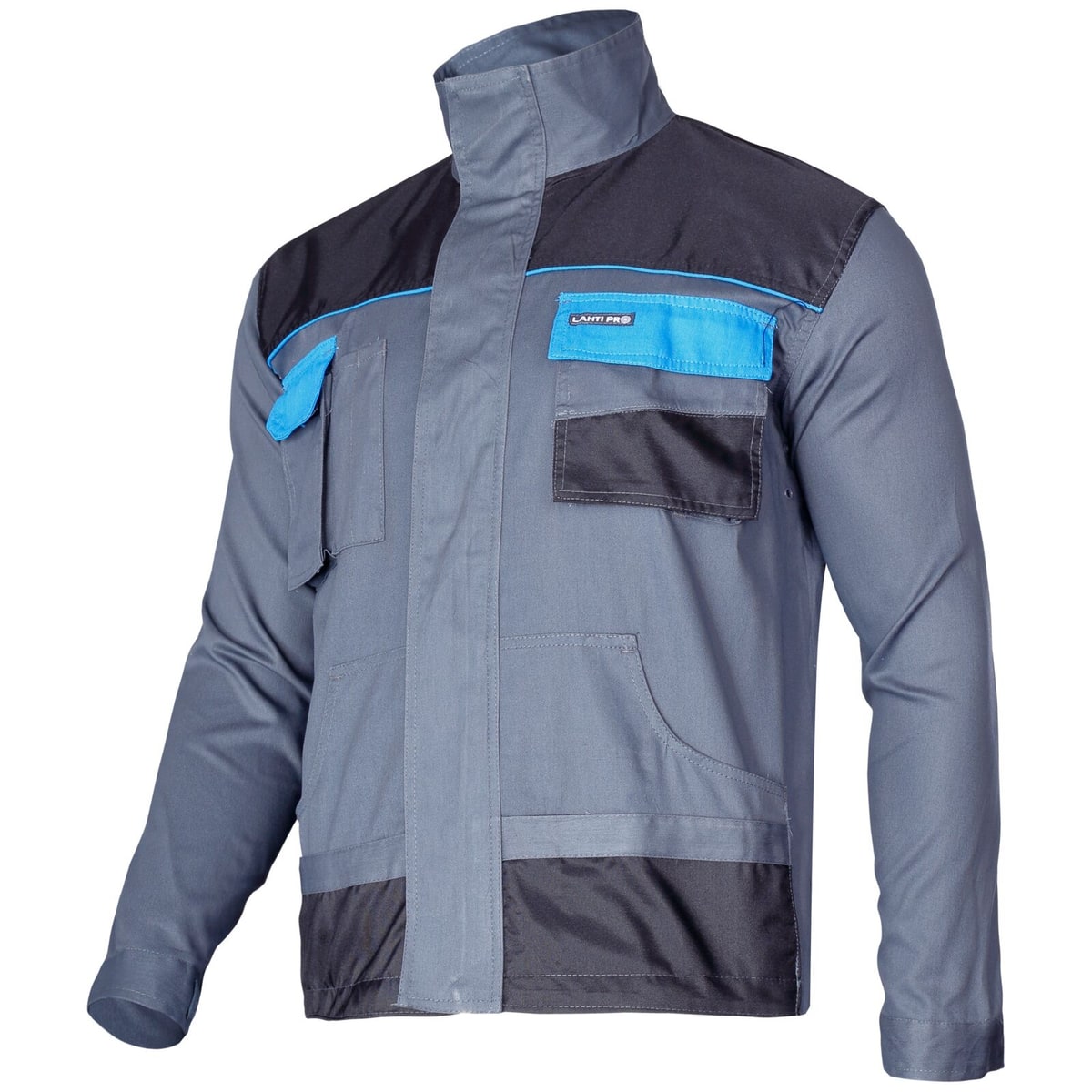 Bluza robocza L40405 bawełniana, szaro-niebieska