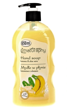 Mydło w płynie NATURAPHY BANANOWE Z ALOESEM 650ML.