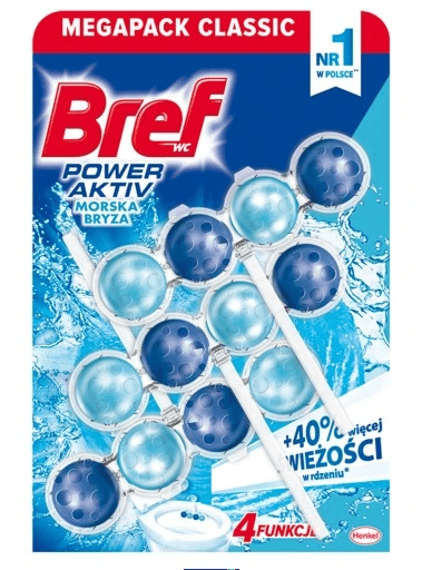 Kostka WC BREF POWER AKTIV OCEAN 3X50G
