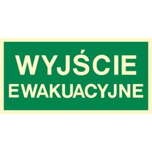 Znak Wyjście ewakuacyjne 150X300 AA001CEPS płyta