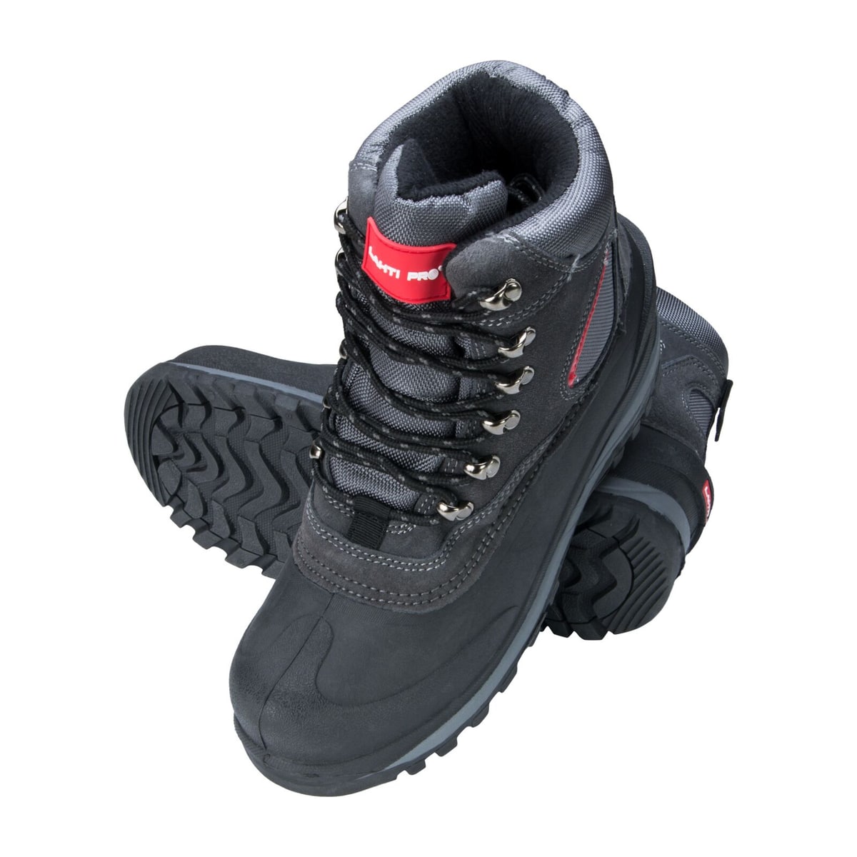 Śniegowce ZAMSZ/OXFORD L308014 szaro-czerwone