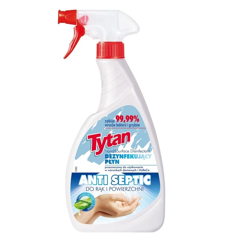 Płyn do dezynfekcji rąk i powierzchni TYTAN ANTI SEPTIC 500ML