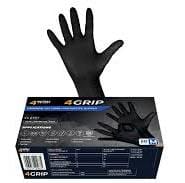 Rękawice ochronne nitrylowe 4WRK 4GRIP „10/XL” czarne