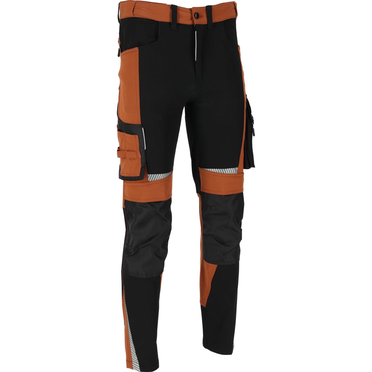 Spodnie stretch L4054506 „3XL” brązowo-czarne