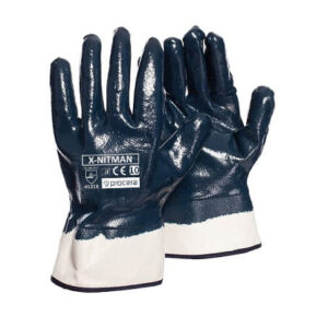 RĘKAWICE POWLEKANE NITRYLEM Z MANKIETEM X-NITMAN "10"