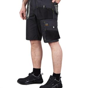 SPODNIE ROBOCZE KRÓTKIE REIS FORECO-TS CZARNO-SZARE