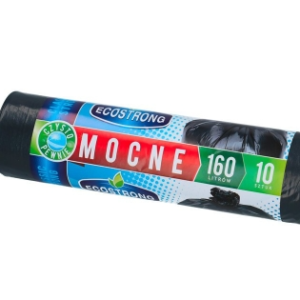 WORKI 160L / 10szt ECOSTRONG MOCNE CZARNE LDPE
