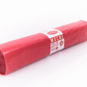 WORKI 120L / 25szt ECOSTRONG MOCNE CZERWONE LDPE