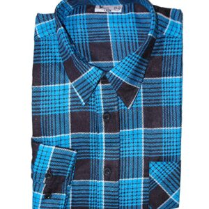 KOSZULA FLANELOWA LEON NIEBIESKA