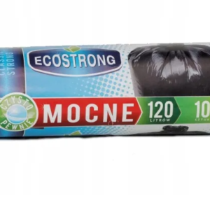 WORKI 120L / 10szt ECOSTRONG MOCNE CZARNE LDPE