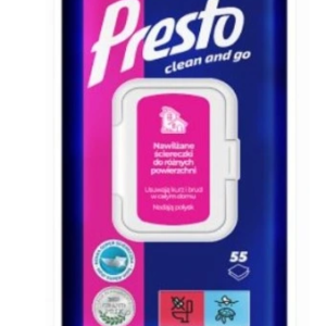 ŚCIERECZKI NAWILŻONE PRESTO DO RÓŻNYCH POWIERZCHNI 55SZT