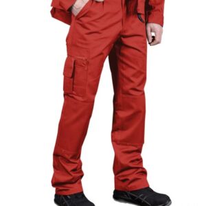 SPODNIE ROBOCZE REIS LEBER&HOLLMAN LH-VOBSTER DO PASA CZERWONE  "58"