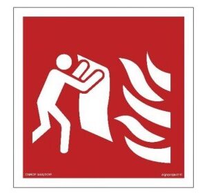 ZNAK KOC GAŚNICZY BF016 200X200 FOLIA