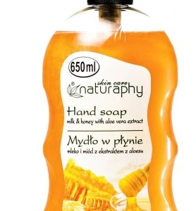 MYDŁO W PŁYNIE NATURAPHY MLEKO I MIÓD 650ML.