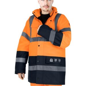 KURTKA ROBOCZA OCIEPLANA BLUE-ORANGE-J