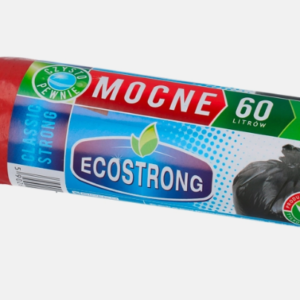 WORKI 60L / 50szt ECOSTRONG MOCNE CZERWONE LDPE