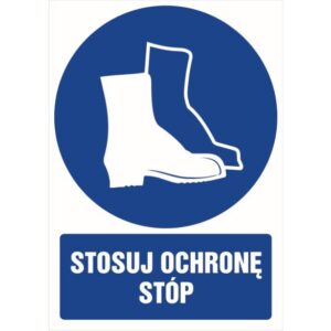 ZNAK STOSUJ OCHRONĘ STÓP FOLIA