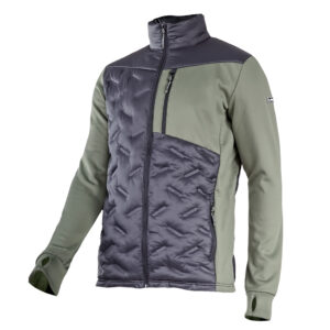 BLUZA OCIEPLANA CZARNO-ZIELONA L40136