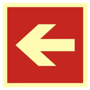 ZNAK KIER. ROZMIESZCZENIA SPRZĘTU PPOŻ (STRZAŁKA CZERW) PŁYTA