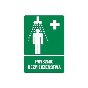 ZNAK PRZYSZNIC BEZPIECZEŃSTWA MAŁY FOLIA