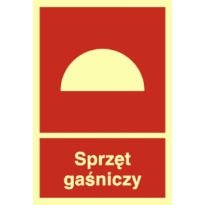 ZNAK SPRZĘT PRZECIWPOŻAROWY 222X150 PŁYTA 2325