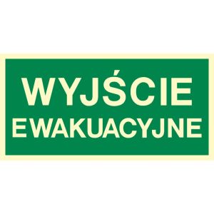 ZNAK WYJŚCIE EWAKUACYJNE 150X300 AA001CEPS PŁYTA 1 ZNAK WYJŚCIE EWAKUACYJNE 150X300 AA001CEPS PŁYTA