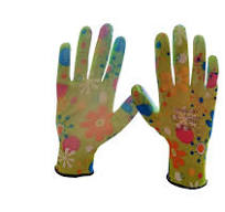 RĘKAWICE FLOWER VIOLET/GREEN