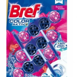 KOSTKA WC BREF PREMIUM COLOR AKTIV FLOWER 3X50G / ZAWIESZKA