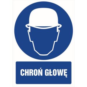 ZNAK CHROŃ GŁOWĘ FOLIA