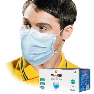 MASECZKA MEDYCZNA CHIRURGICZNA MAS-MED REIS NIEBIESKA 3W 50 szt.