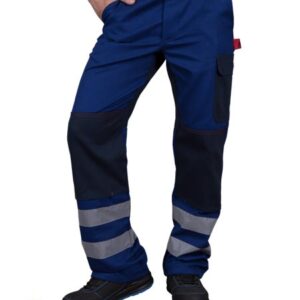 SPODNIE ROBOCZE REIS BOMULLX-T_NG DO PASA "62" PASY ODBLASKOWE