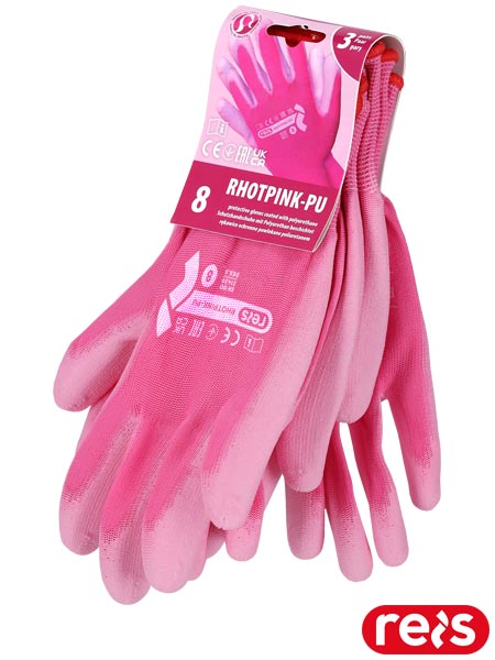 RĘKAWICE OCHRONNE REIS RHOTPINK-PU 1 RĘKAWICE OCHRONNE REIS RHOTPINK-PU